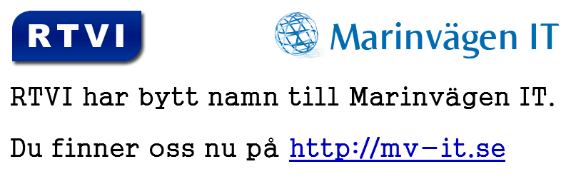 RTVI har bytt namn till Marinvägen IT